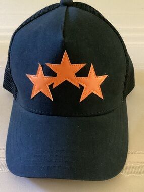 AMIRI Black Mesh Trucker Cap with Logo Tag
